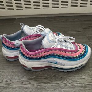 Nike Air Max 97 in Pink, Blue, and White
